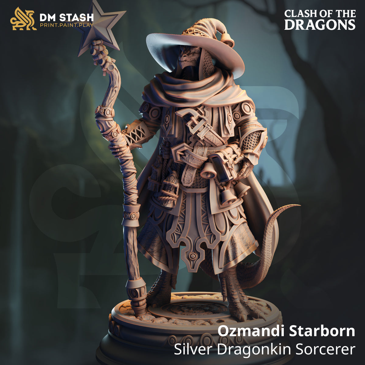 Ozmandi Starborn - Silver Dragonkin Sorcerer