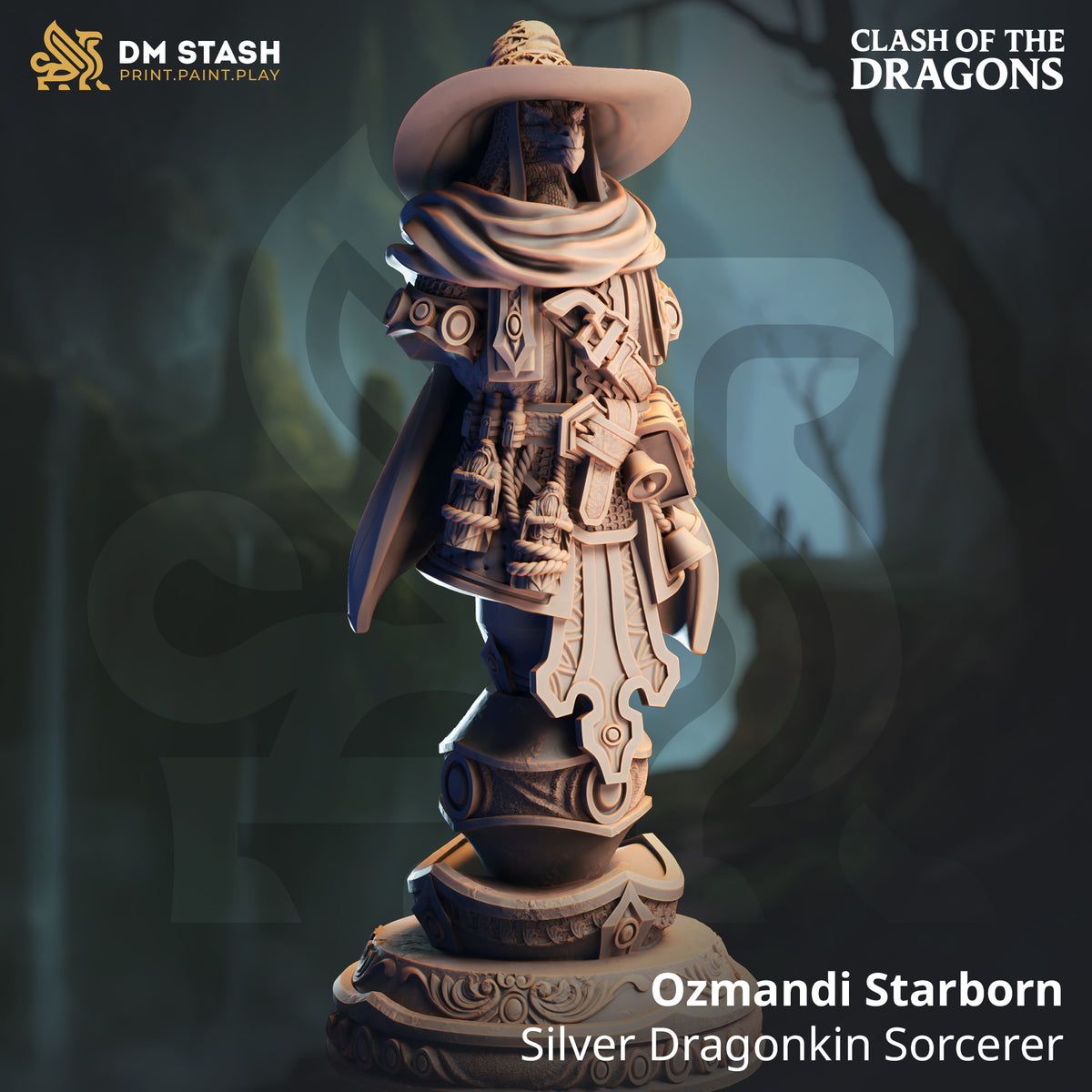 Ozmandi Starborn - Silver Dragonkin Sorcerer BUST