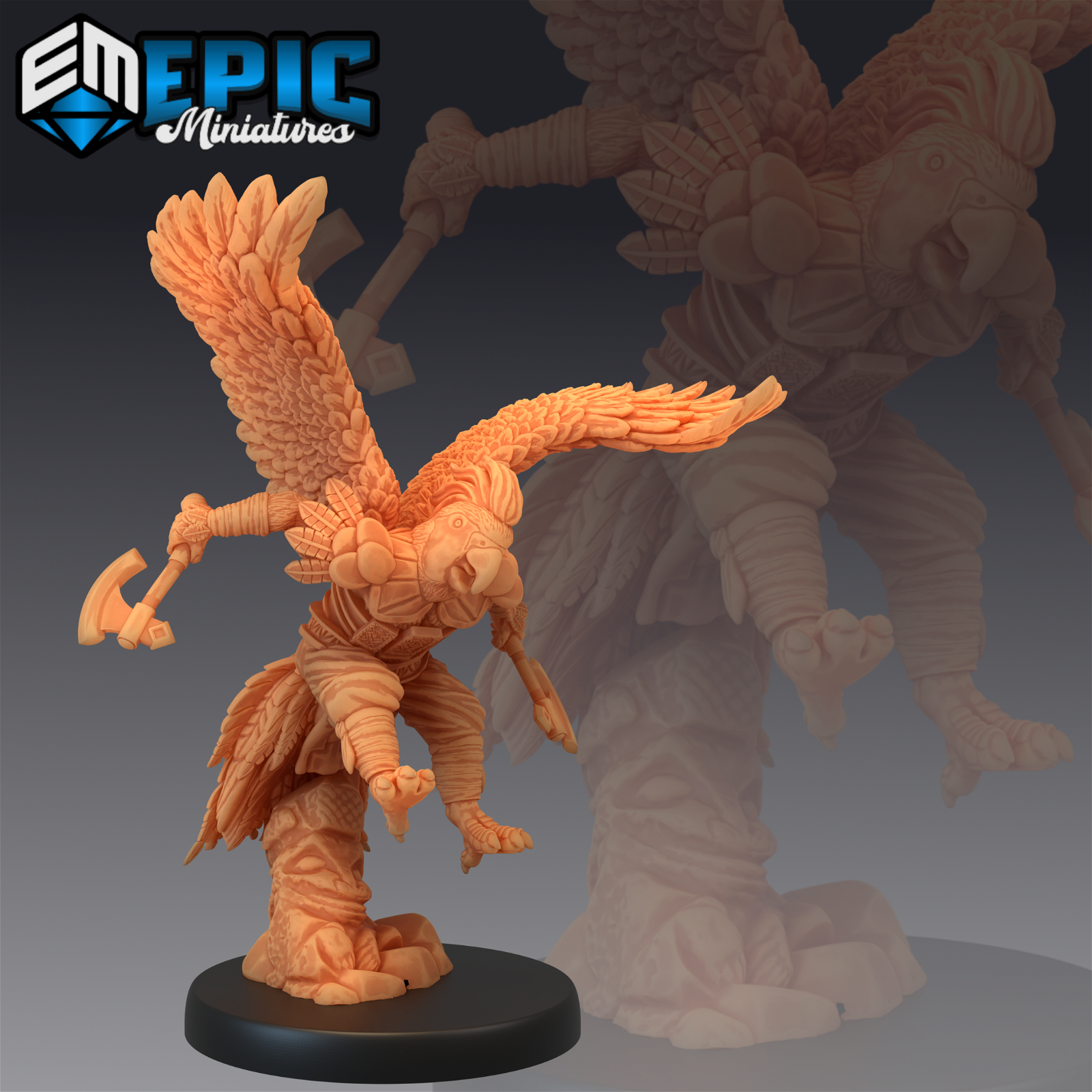 Parrotfolk Warrior - The Printable Dragon