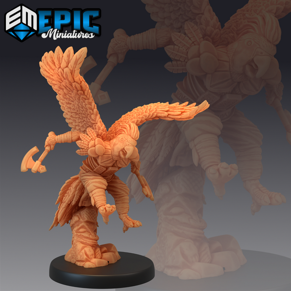 Parrotfolk Warrior 3D-printed model
