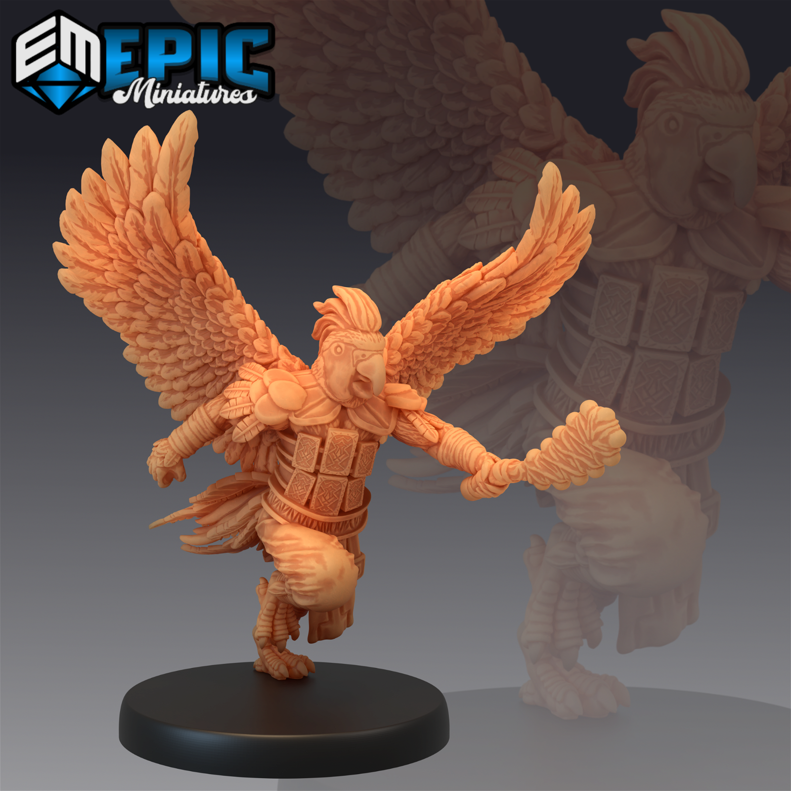 Parrotfolk Warrior - The Printable Dragon