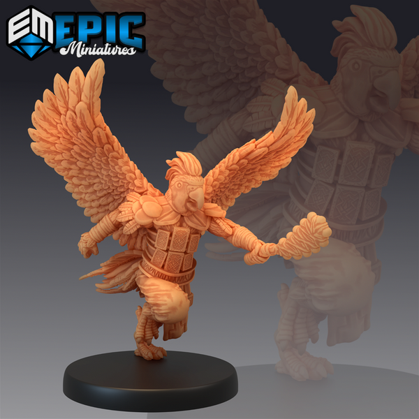 Parrotfolk Warrior 3D-printed model