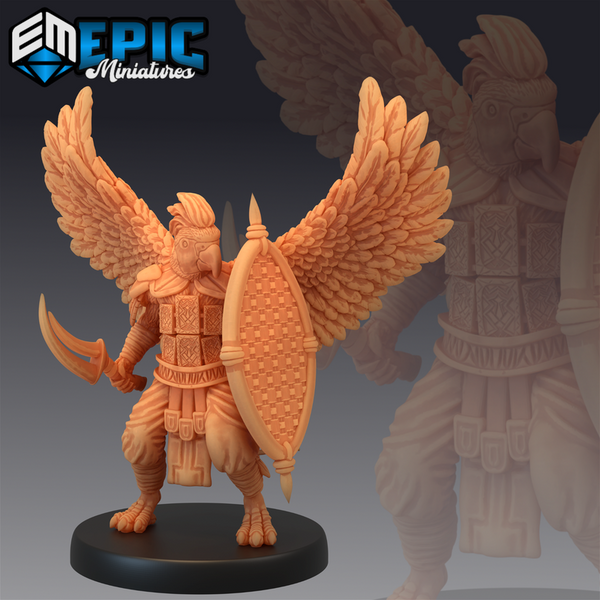 Parrotfolk Warrior 3D-printed model