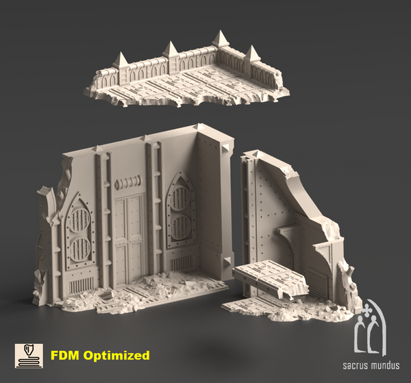 Kalthan Logistic Hub - KalthanK Corner Ruins 3D-printed model