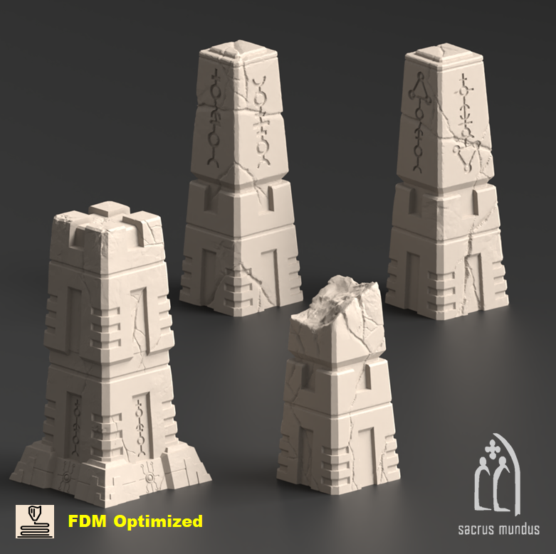 Vharaq Pillars Single 3D-printed model