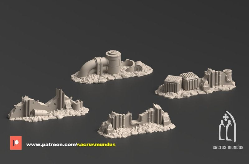 Phyrus II Forge Planet Obstacles 3D-printed model