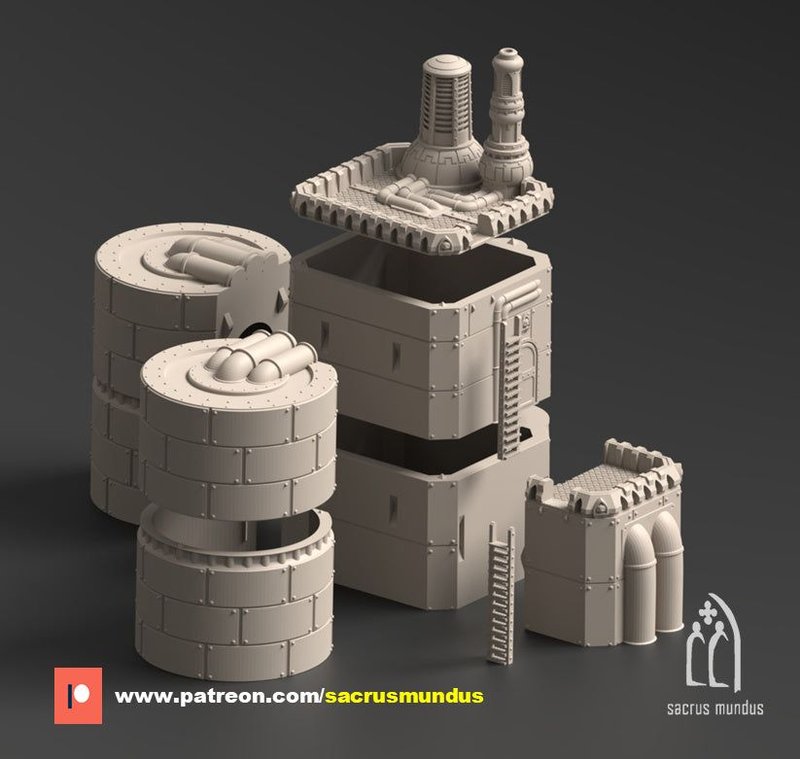 Phyrus II Forge Planet Refinery 3D-printed model