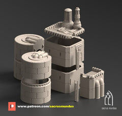 Phyrus II Forge Planet Refinery 3D-printed model