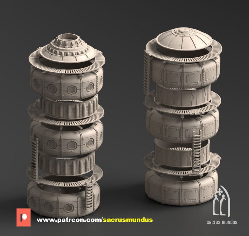 Phyrus II Forge Planet Silo 3D-printed model