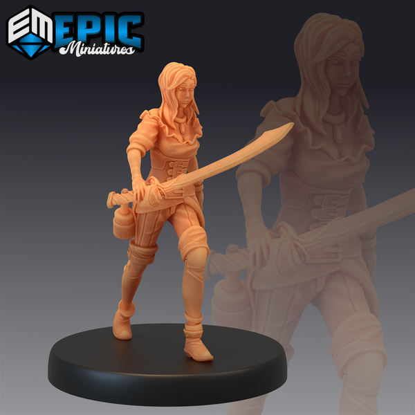 Pirate Female 3D-printed model