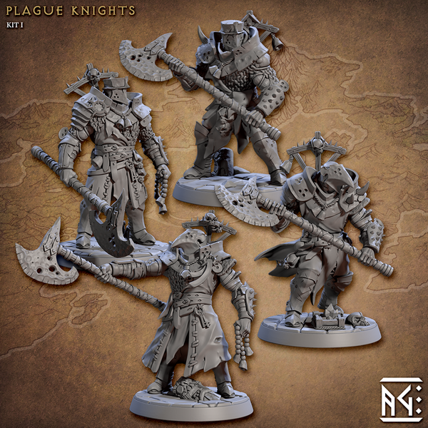 Plague Knights 3D-printed model