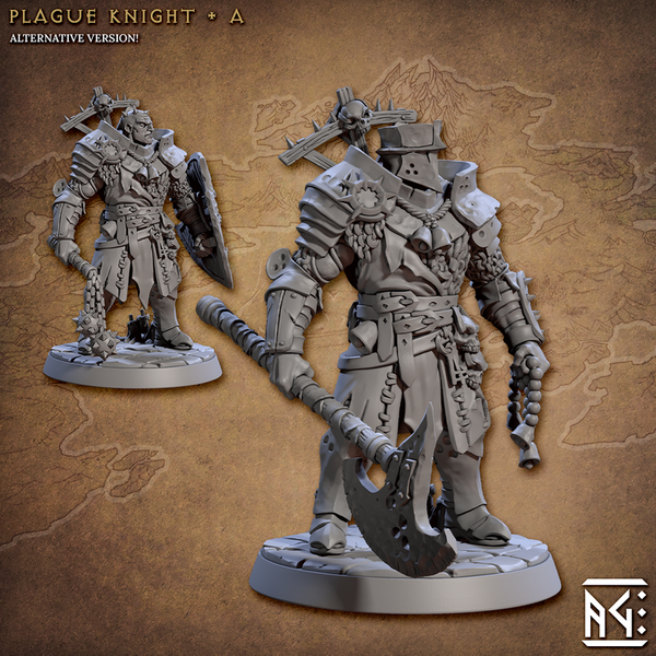 Plague Knights 3D-printed model