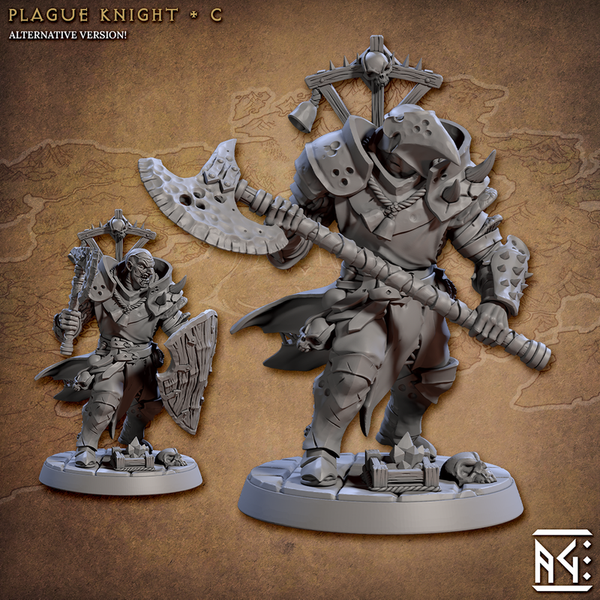 Plague Knights 3D-printed model