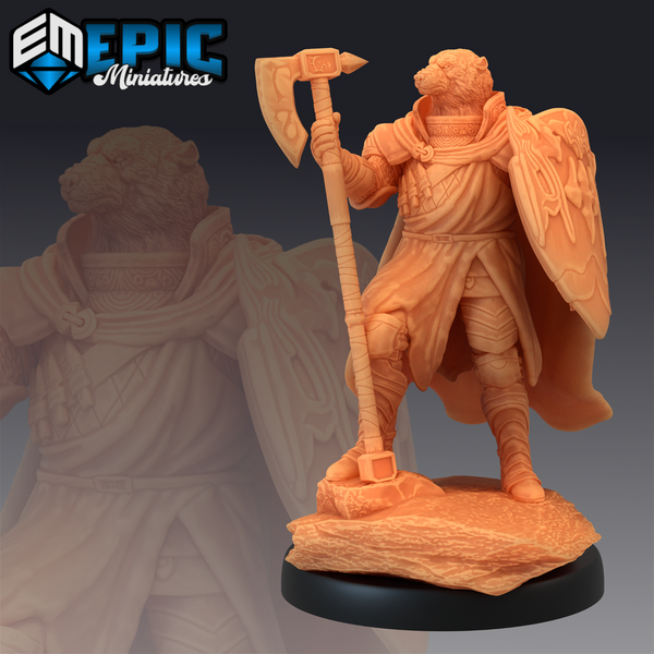 Polar Bear Paladin 3D-printed model