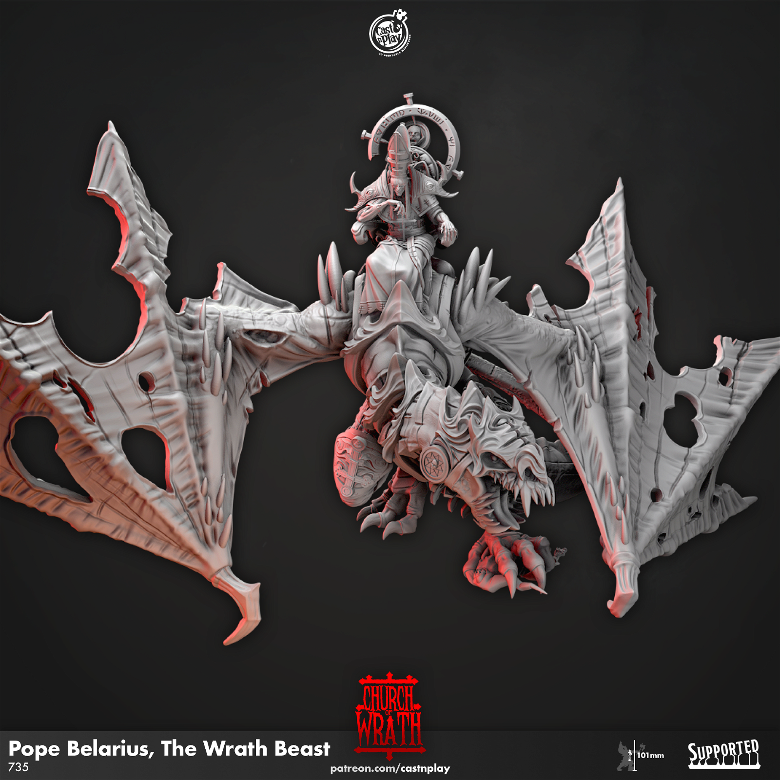 Pope Belarius, The Wrath Beast - The Printable Dragon