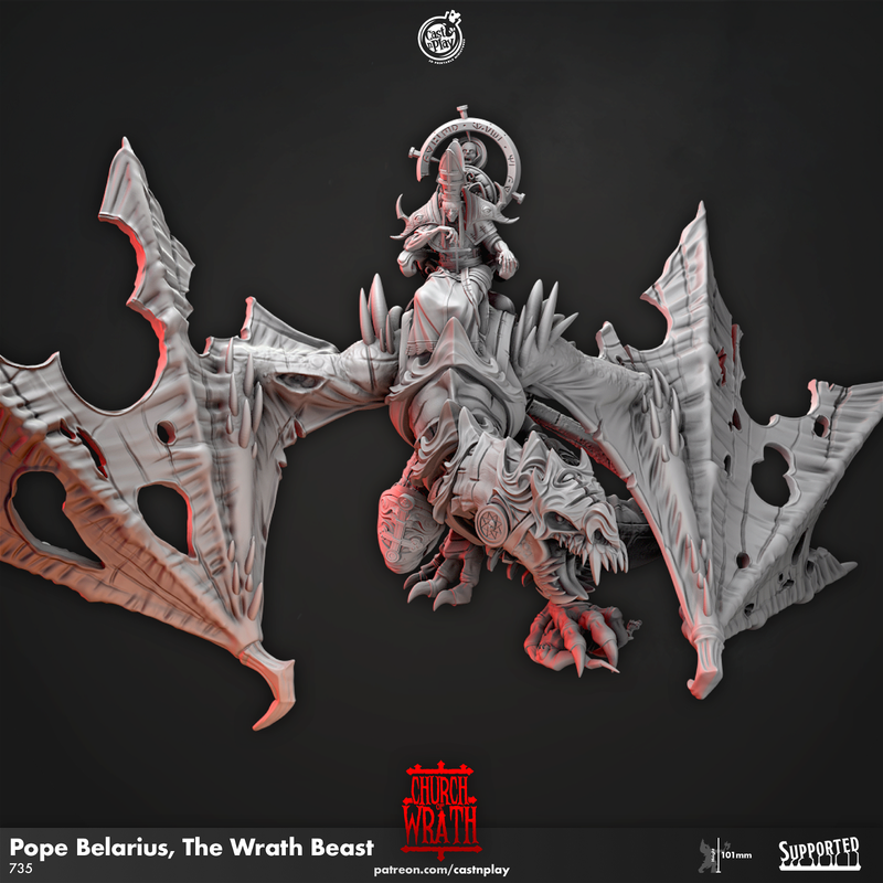 Pope Belarius, The Wrath Beast 3D-printed model