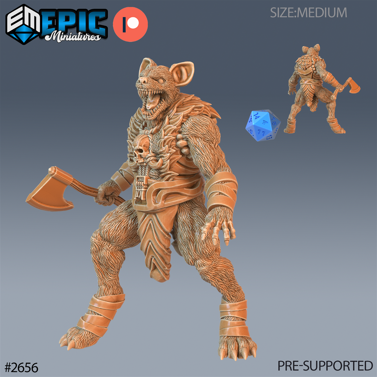 Prairie Gnoll - The Printable Dragon
