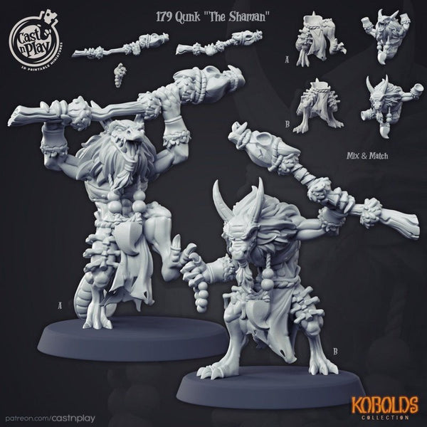 Qunk The Shaman 3D-printed model