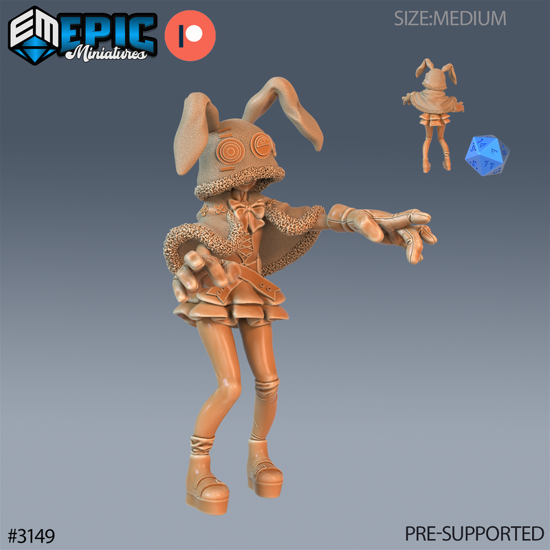 Rabbit Hoodie Girl 3D-printed model