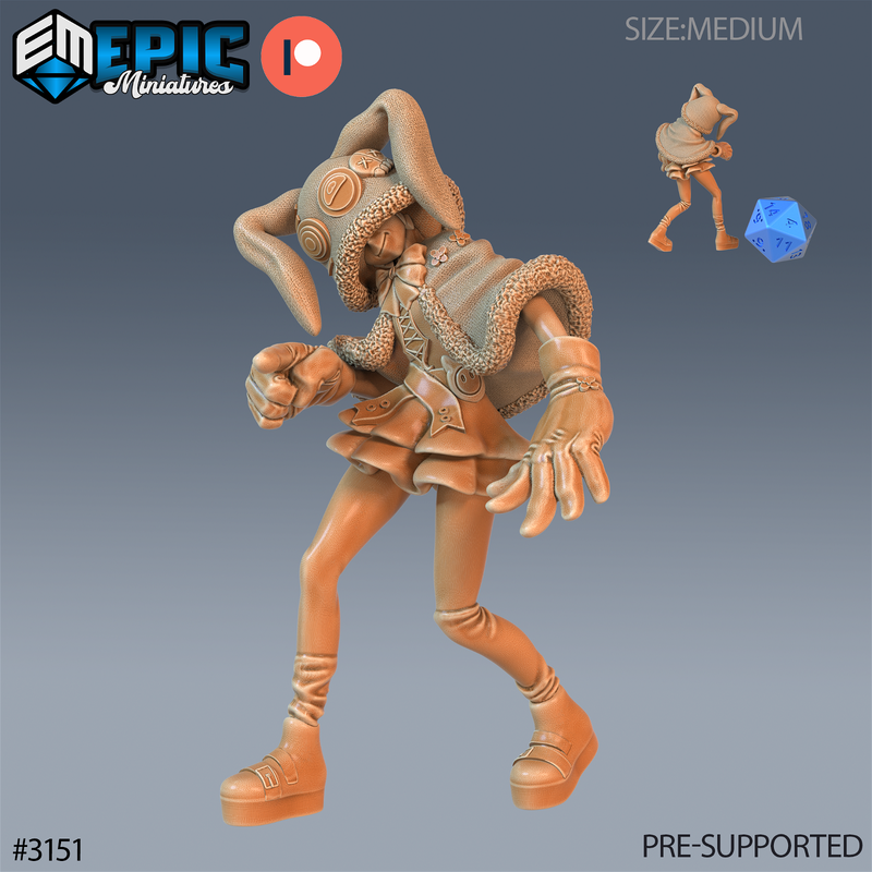 Rabbit Hoodie Girl 3D-printed model