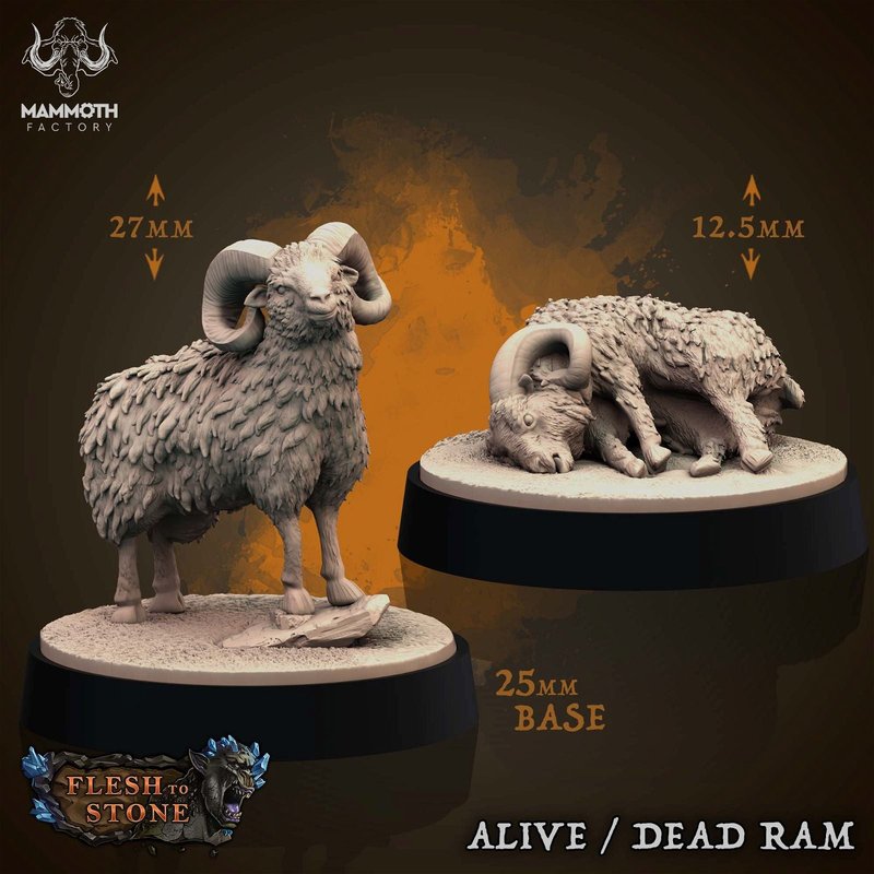 Ram 3D-printed model