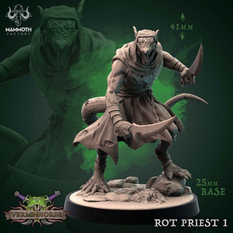 Rat Priest 3D-printed model