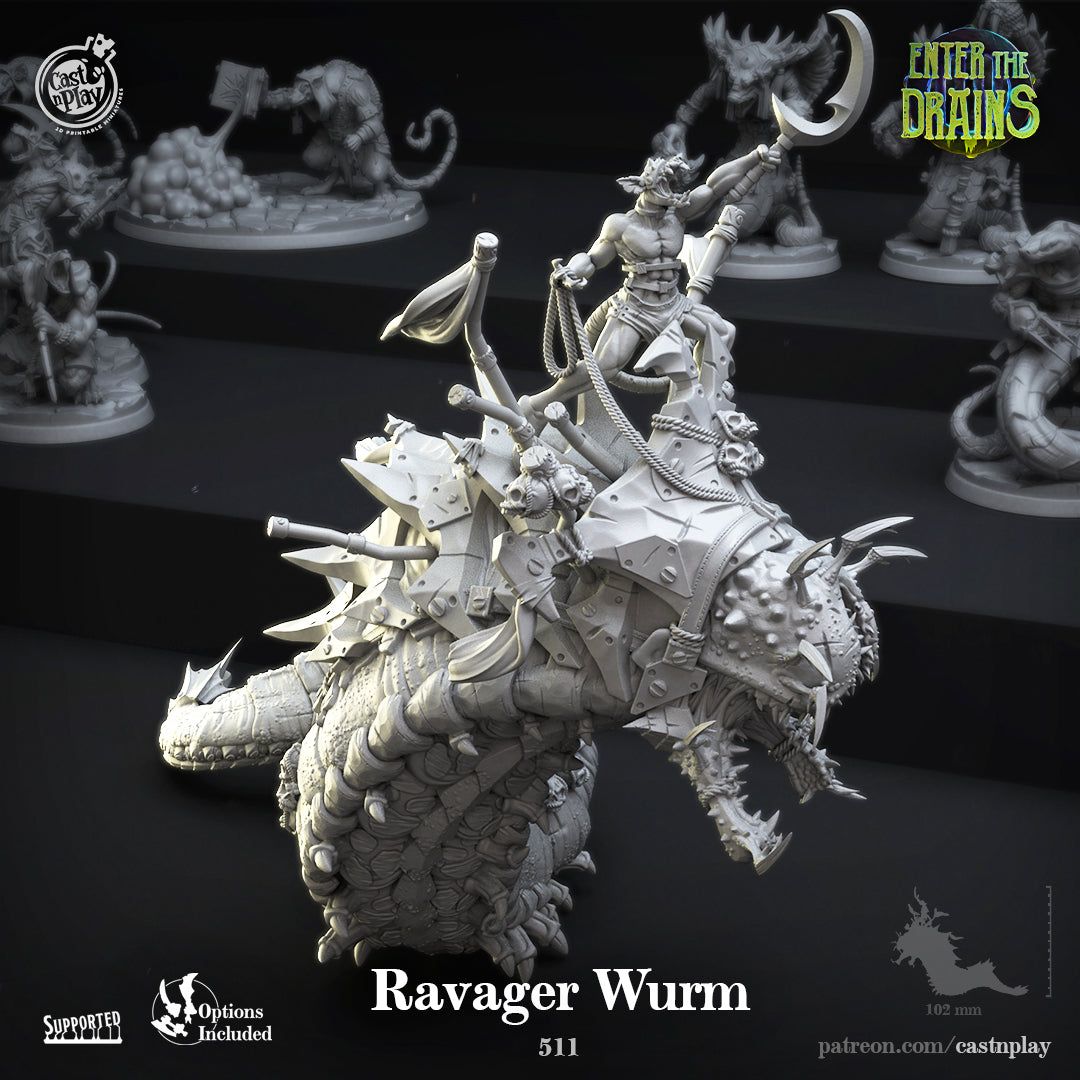 Ravager Wurm - The Printable Dragon