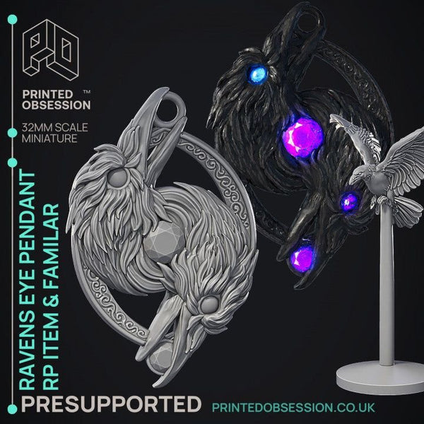 Raven Eye Pendant 3D-printed model
