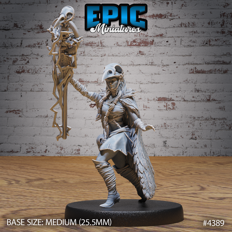 Raven Wizard Female 3D-printed model