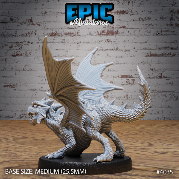 Red Dragon Wyrmling 3D-printed model