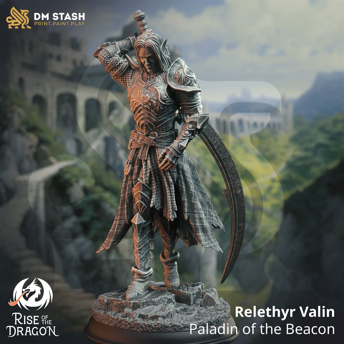 Relethyr Valin Paladin Of The Beacon - The Printable Dragon