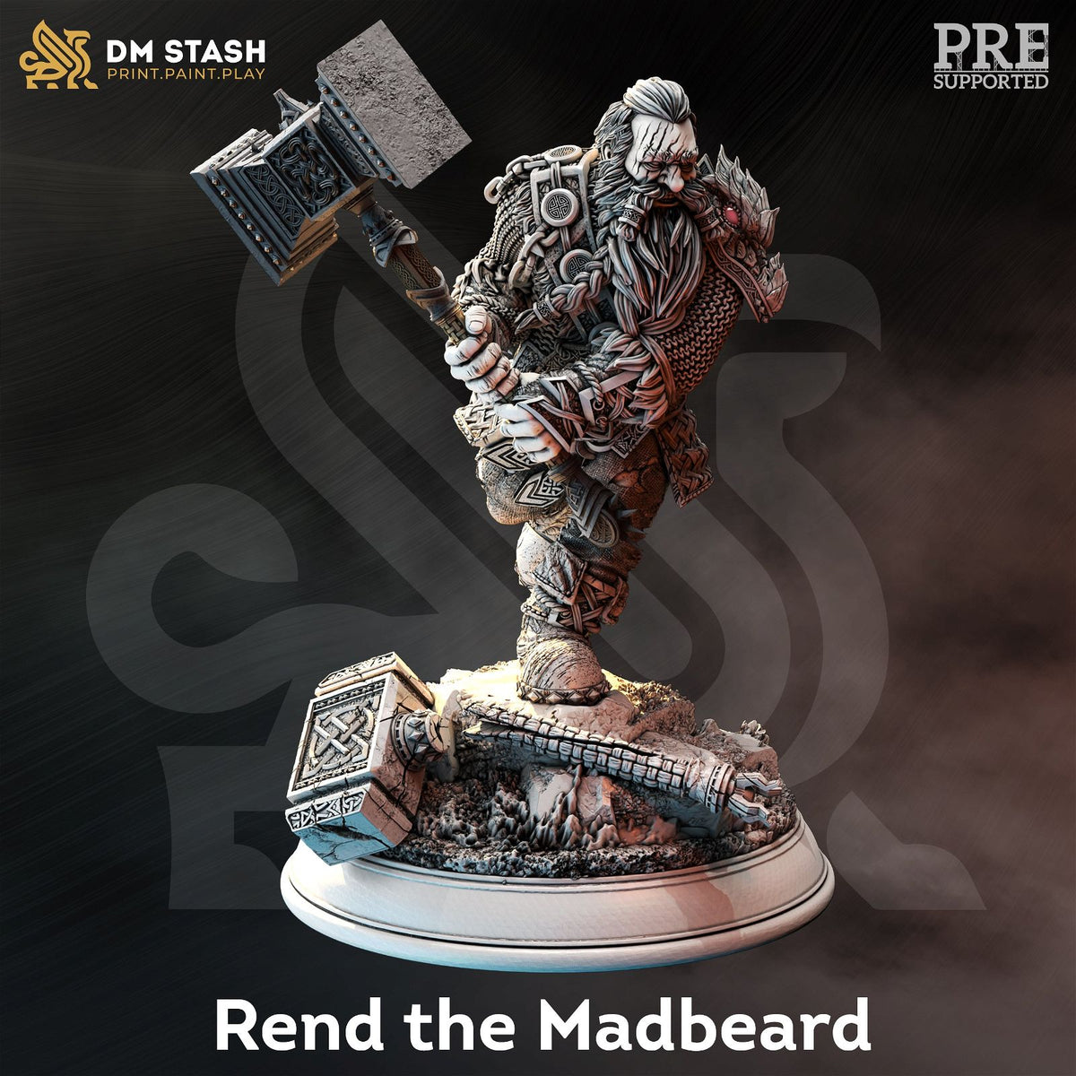 Rend The Madbeard - The Printable Dragon