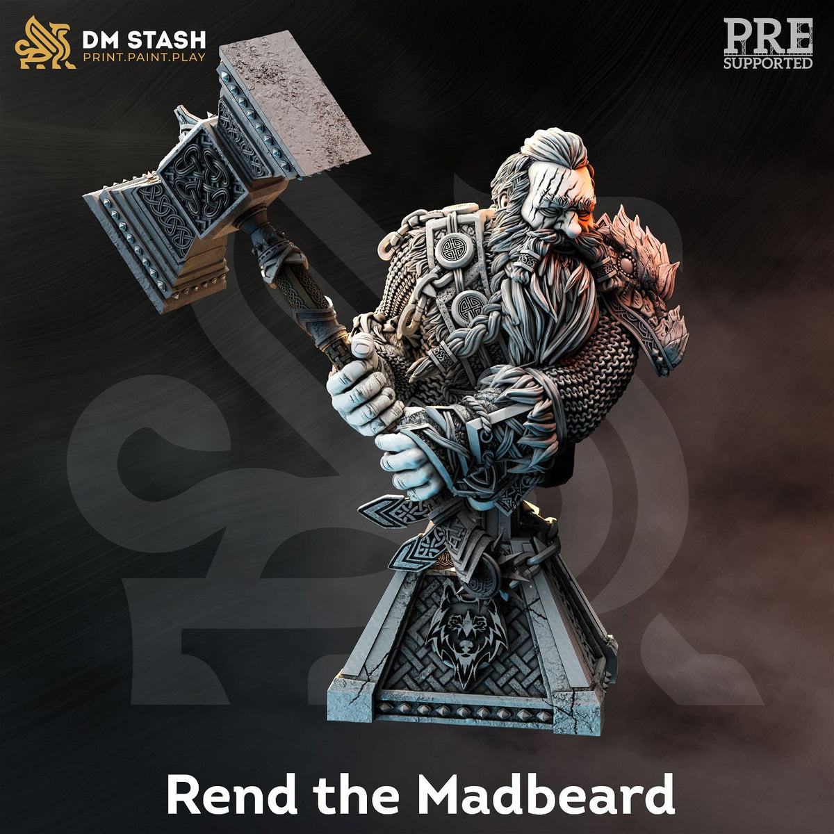 Rend The Madbeard Bust - The Printable Dragon