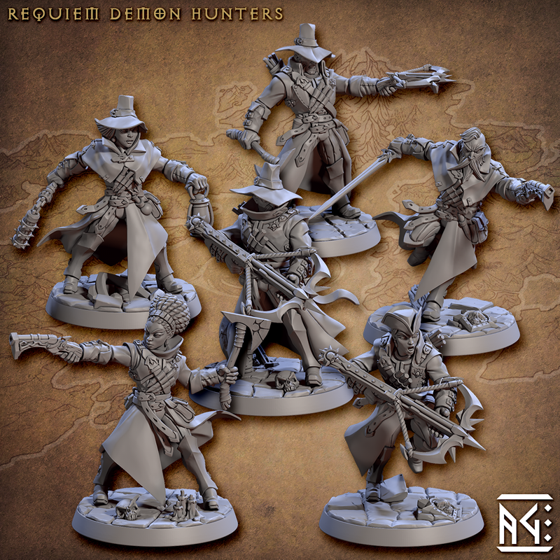 Requiem Demon Hunters 3D-printed model