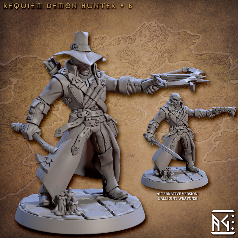 Requiem Demon Hunters 3D-printed model