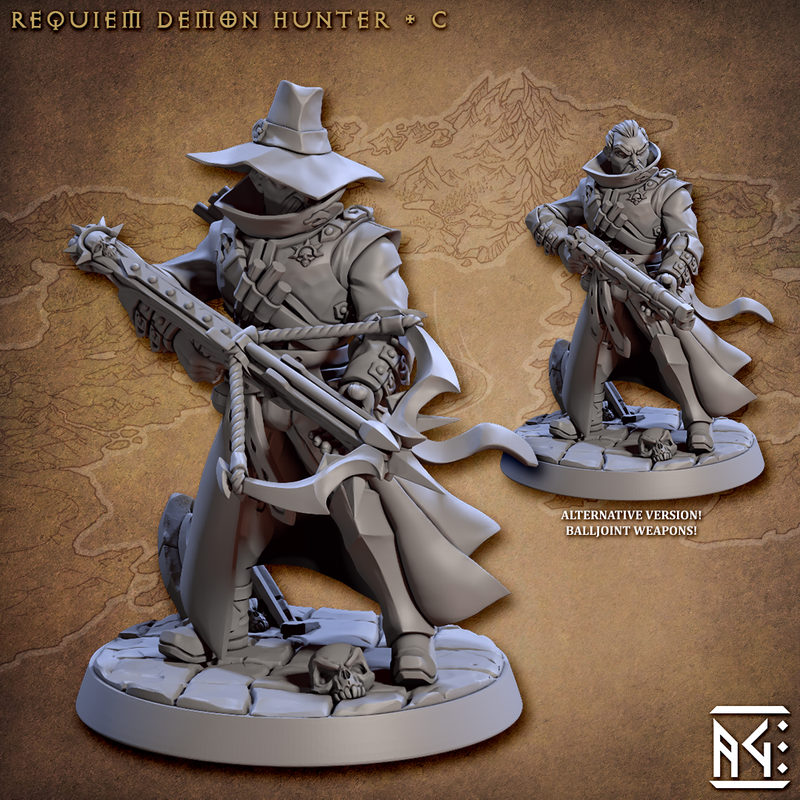 Requiem Demon Hunters 3D-printed model