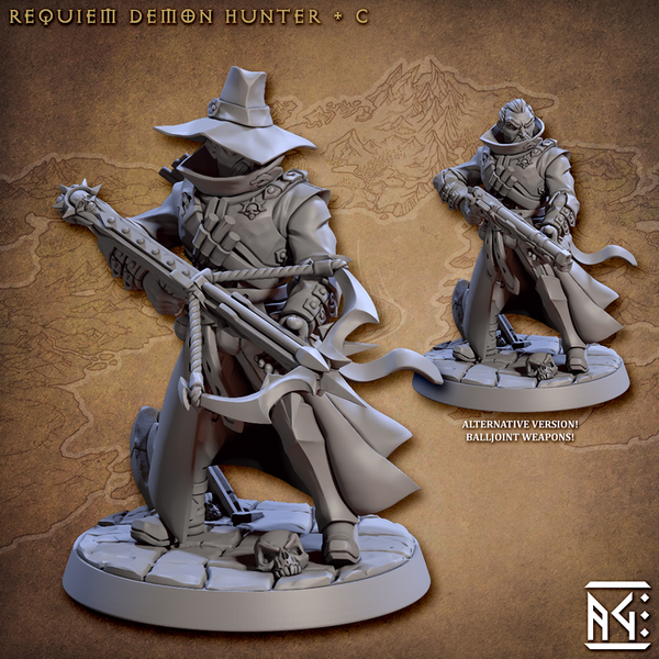 Requiem Demon Hunters 3D-printed model
