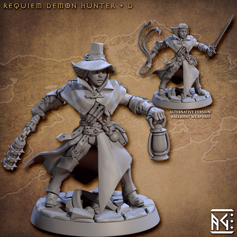 Requiem Demon Hunters 3D-printed model