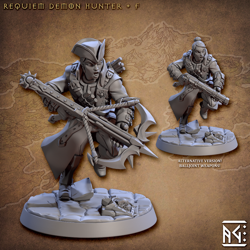 Requiem Demon Hunters 3D-printed model