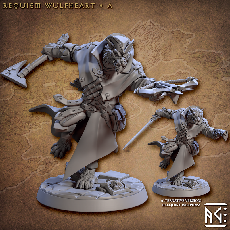 Requiem Wulfhearts 3D-printed model