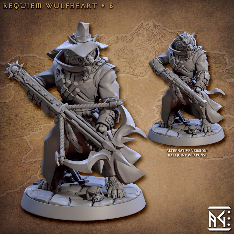 Requiem Wulfhearts 3D-printed model
