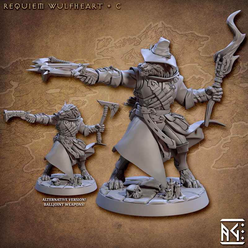 Requiem Wulfhearts 3D-printed model