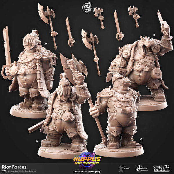 Riot Forces 3D-printed model