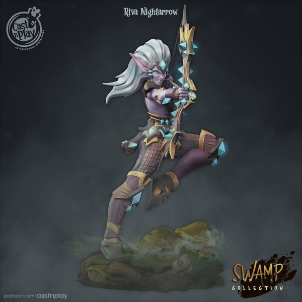 Riva Nightarrow The Dark Elf 3D-printed model
