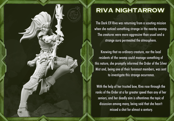 Riva Nightarrow The Dark Elf 3D-printed model