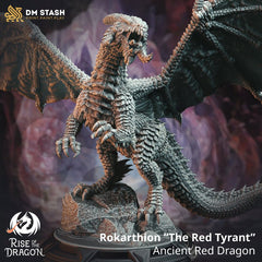 Rokarthion “The Red Tyrant” - Ancient Red Dragon 3D-printed model