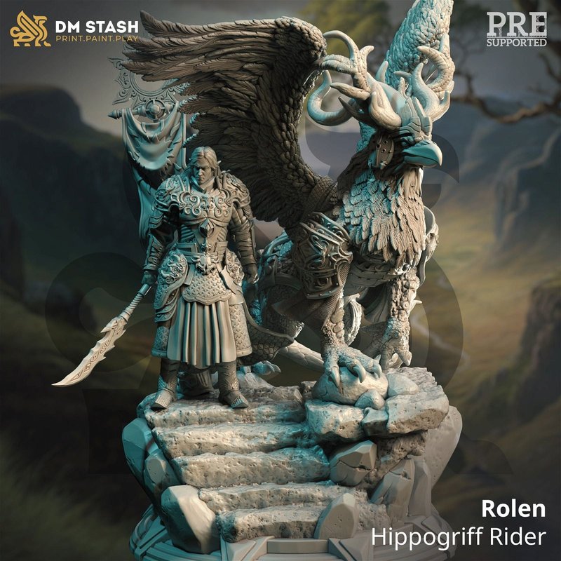 Rolen Hippogriff Rider 3D-printed model