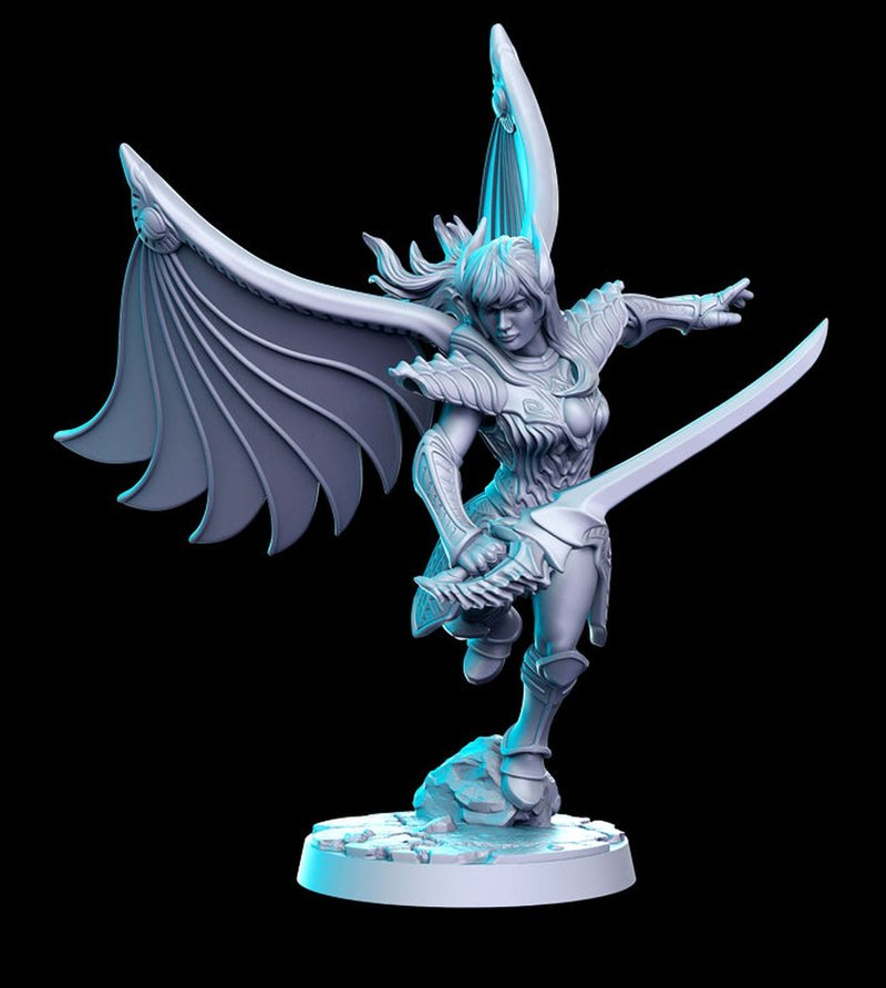 Rose Winged 3D-printed model