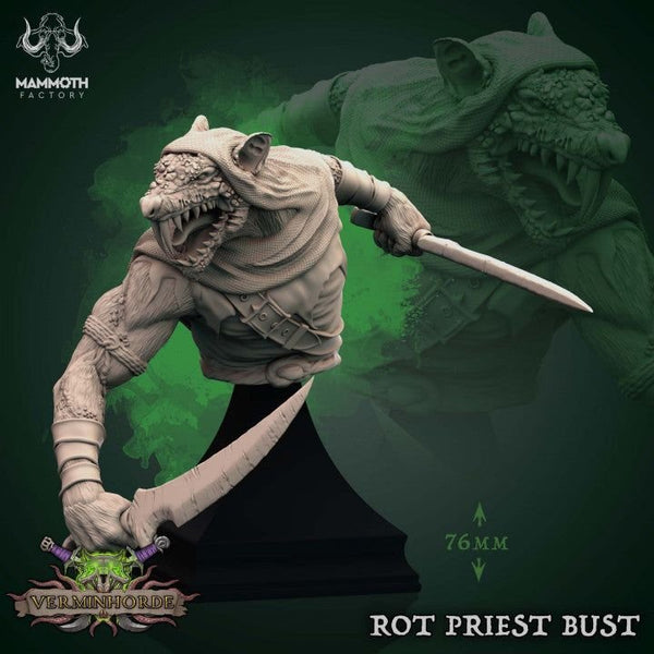 Rot Priest Bust 3D-printed model