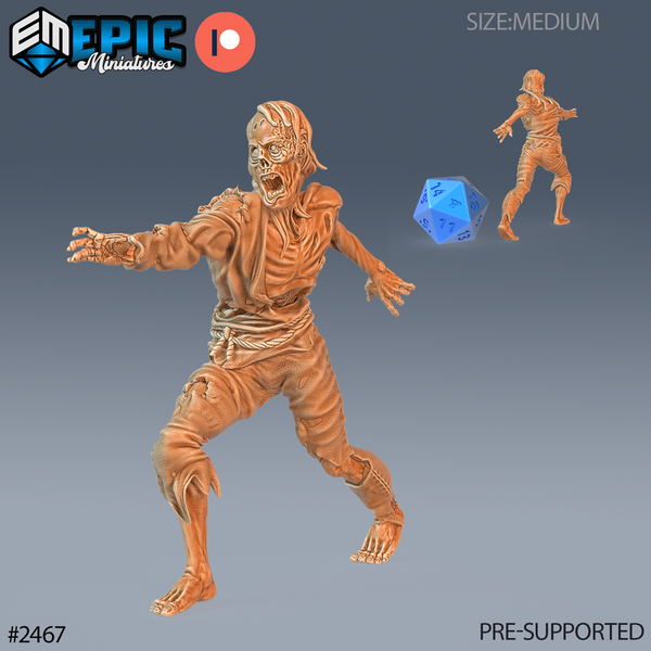 Rotting Zombie Male 3D-printed model